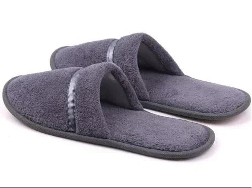 1 Pair Reusable Hotel Slippers For Men Women Coral Fleece Slippers Non-slip Breathable Soft Winter Accessories Indoor Shoes