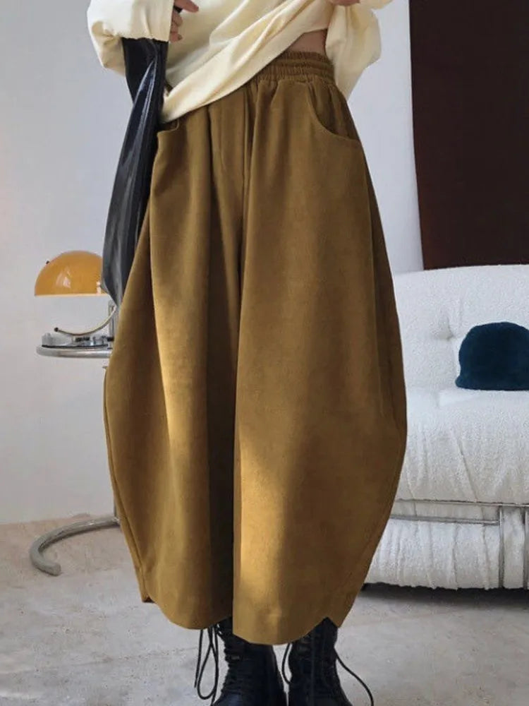 Autumn Harem Long Pant Women Loose Wide Leg Fashion Pleated Ladies Trousers High Waist Casual Woman Pants 2023 Pantalon Mujer