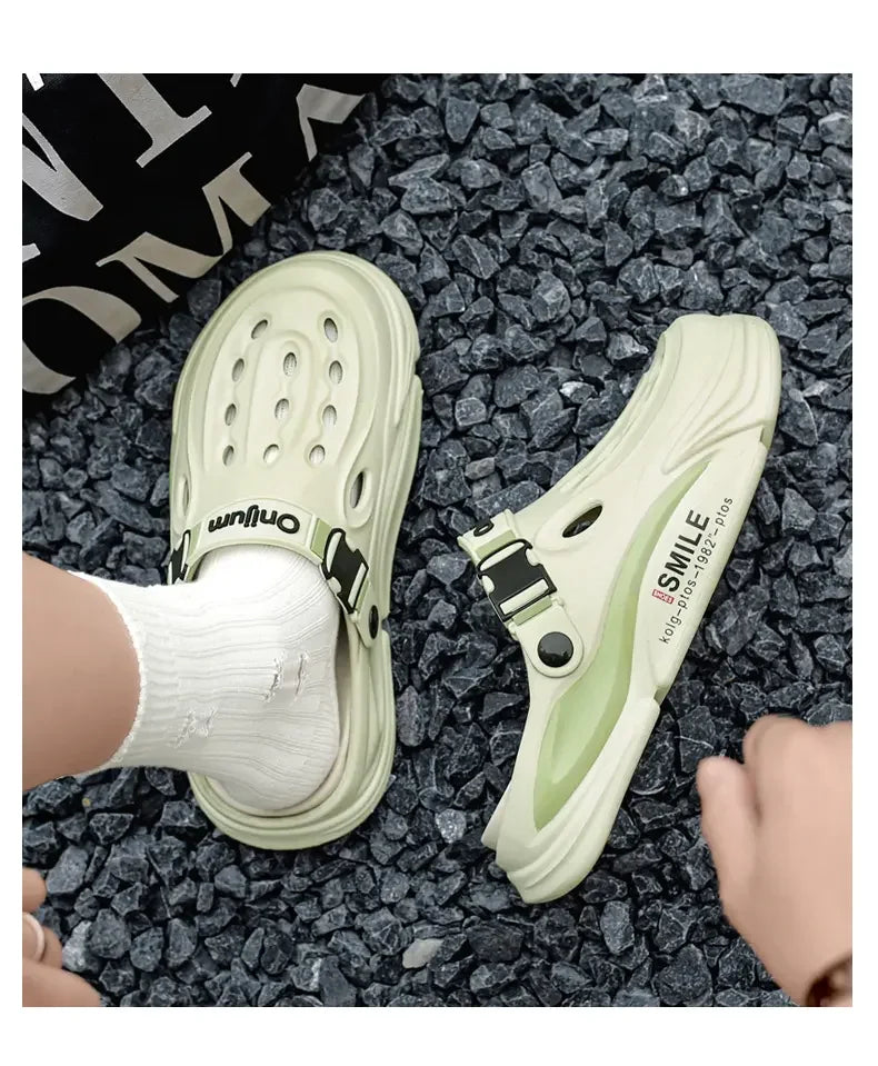 Male Sandals Casual Shoes Outdoor Beach Sandals Women Soft Clogs Garden Bottom Indoor Summer Flip Flops Men Massage Slippers