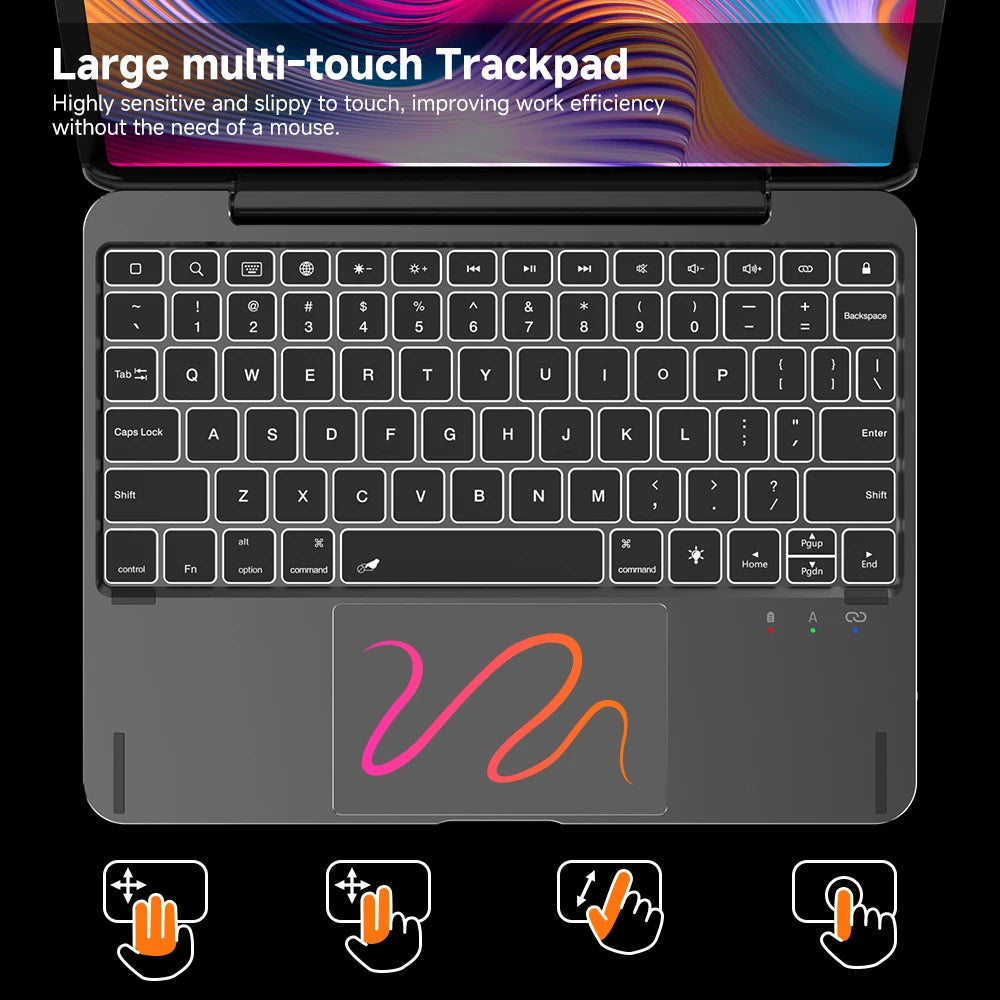 GOOJODOQ Magic Keyboard for  iPad Air 6 11 2024 Air4 Air 5  for iPad Pro 11 Inch 4th/3rd/2nd/1st Gen Full Aluminum Keyboard