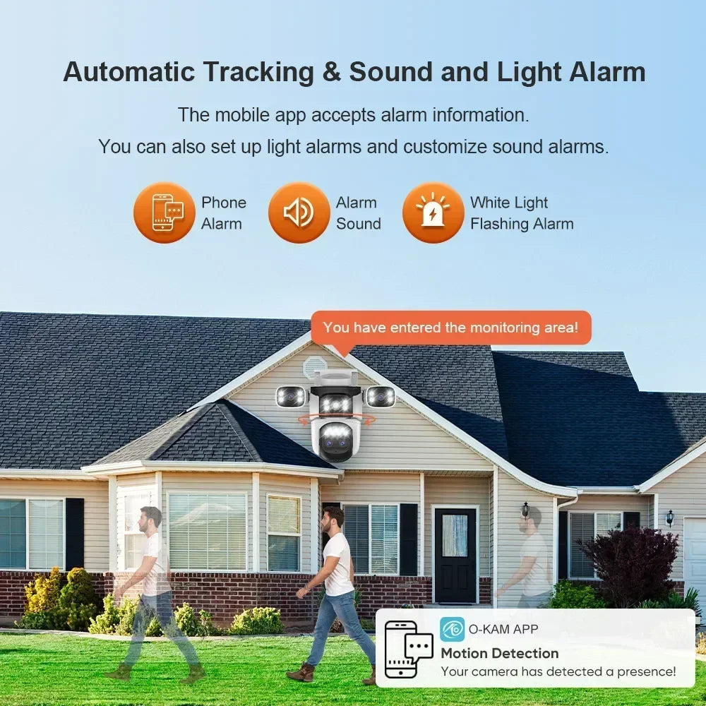 LS VISION 20MP Four Screens WiFi Security Camera Outdoor 10X Optical Zoom Four Lens Human Auto Tracking Waterproof CCTV Cameras