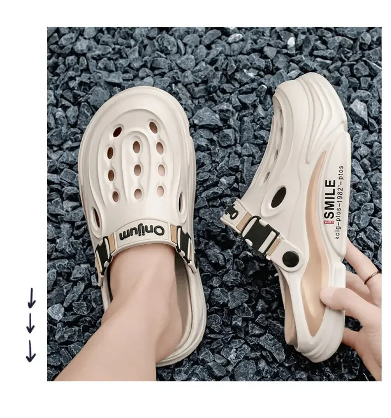 Male Sandals Casual Shoes Outdoor Beach Sandals Women Soft Clogs Garden Bottom Indoor Summer Flip Flops Men Massage Slippers
