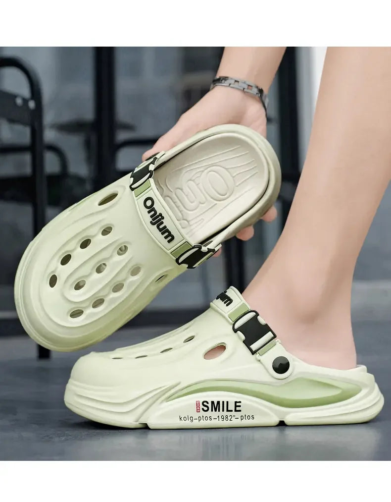Male Sandals Casual Shoes Outdoor Beach Sandals Women Soft Clogs Garden Bottom Indoor Summer Flip Flops Men Massage Slippers
