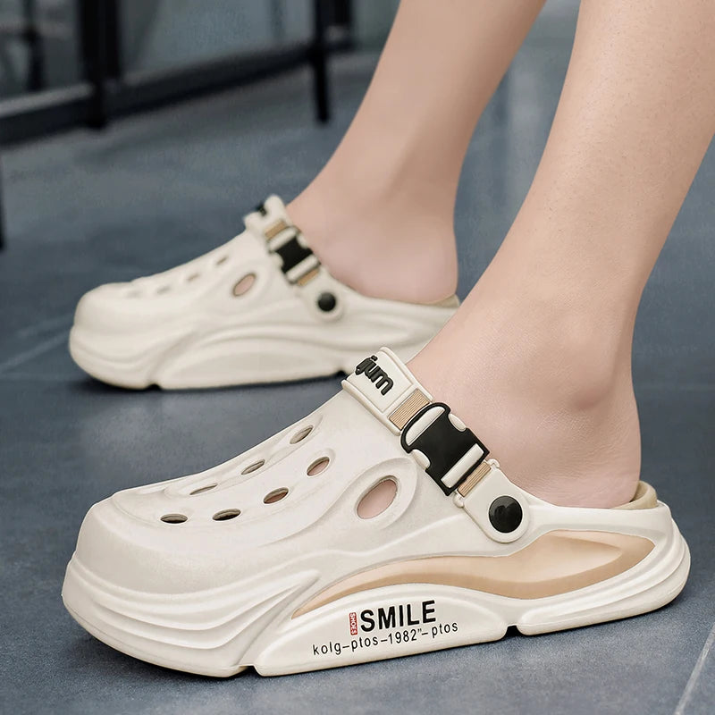 Male Sandals Casual Shoes Outdoor Beach Sandals Women Soft Clogs Garden Bottom Indoor Summer Flip Flops Men Massage Slippers