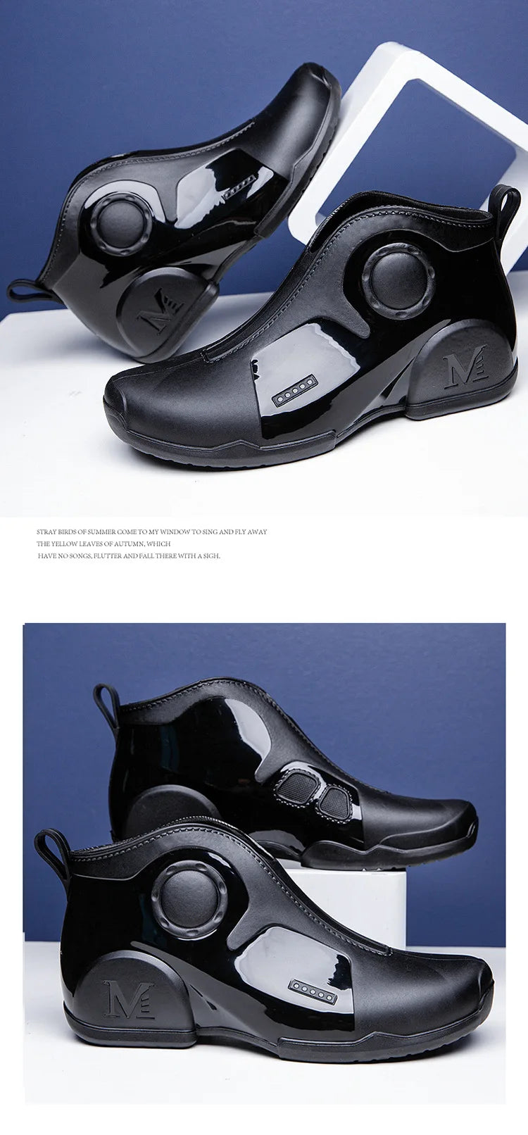 Brand Men Rain Boots New Outdoor Non-slip Light Hiking Shoes for Men Fishing Rain Boots Durable Waterproof Rubber Fishing Shoes