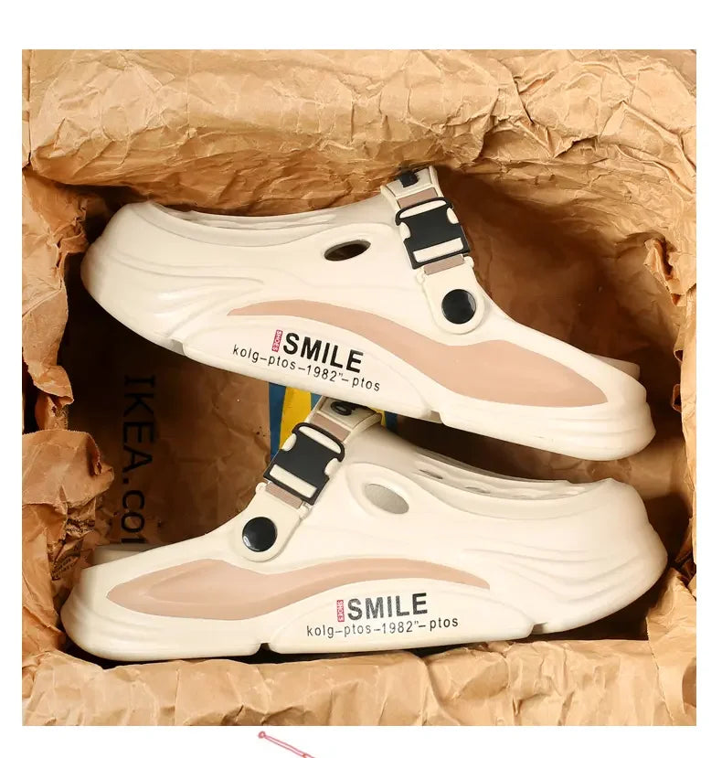 Male Sandals Casual Shoes Outdoor Beach Sandals Women Soft Clogs Garden Bottom Indoor Summer Flip Flops Men Massage Slippers