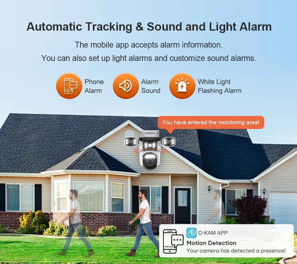 LS VISION 20MP Four Screens WiFi Security Camera Outdoor 10X Optical Zoom Four Lens Human Auto Tracking Waterproof CCTV Cameras