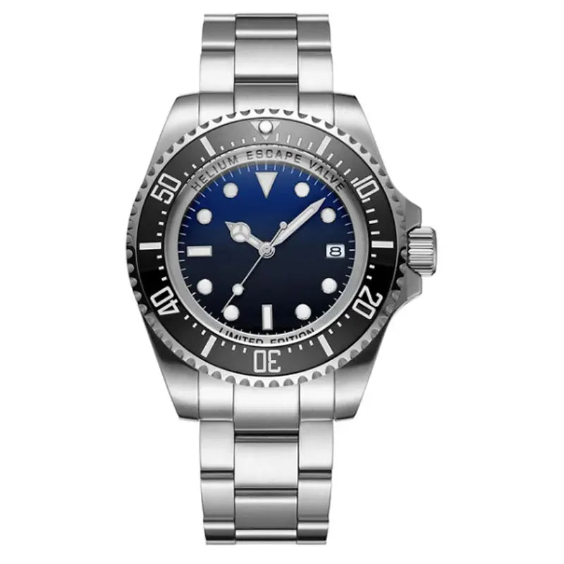 200m Dive Mechanical Watch Men Sapphire Crystal NH35AA PT5000 43mm Steel Case 904L Bracelet Glide Lock Ceramic Insert Rejor