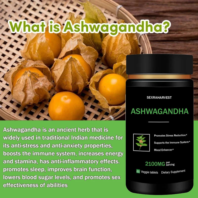 Original Ashwagandha Tablet Pen-is Enlargement Energy Supplement Anti-oxidation,Enhance Immunity,E-rection Capsules for Men