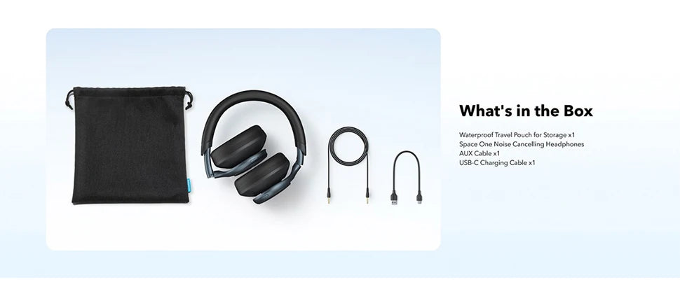 Soundcore by Anker Space One Active Noise Cancelling Headphones Wireless Bluetooth Headphones Wireless Bluetooth Headset