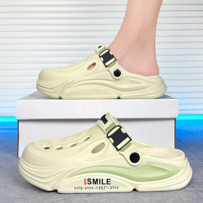 Male Sandals Casual Shoes Outdoor Beach Sandals Women Soft Clogs Garden Bottom Indoor Summer Flip Flops Men Massage Slippers