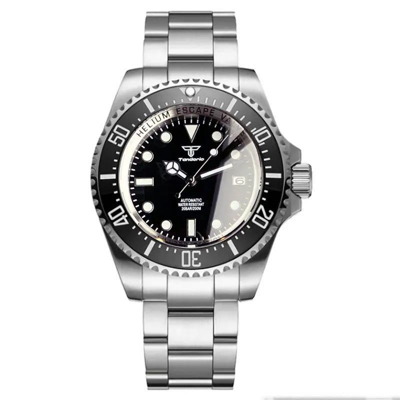 200m Dive Mechanical Watch Men Sapphire Crystal NH35AA PT5000 43mm Steel Case 904L Bracelet Glide Lock Ceramic Insert Rejor