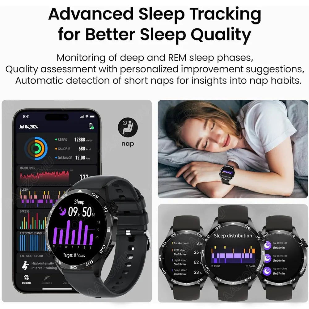 2025 New For Huawei Smart Watch Men Watch 4 Pro+ 1.50 Inch HD Screen Bluetooth Call Health Monitoring Smartwatch New Watch 4