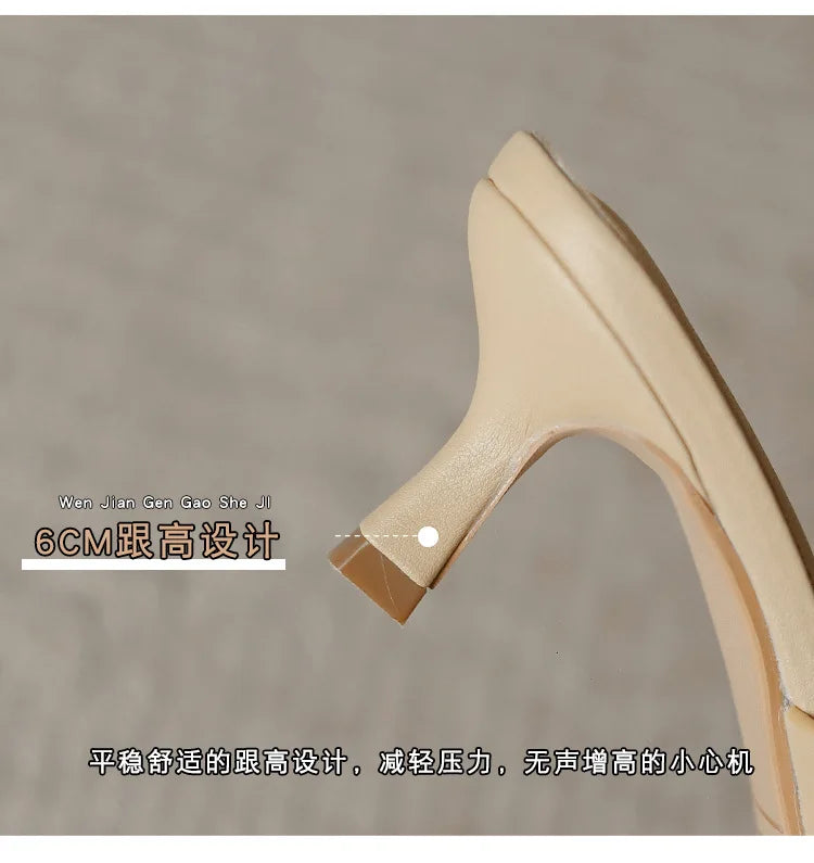 2025 new Summer Square Head open toe High Heel Women's Slippers pu Leather Prom Shoes Series Fine Heel Sandals Ladies Slippers
