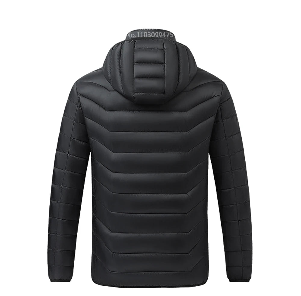 21 Areas Heated Jacket Men Warm Vest USB Self Heating Jacket Women Heated Coat Ski Camping Hiking Winter Cotton Clothes Washed