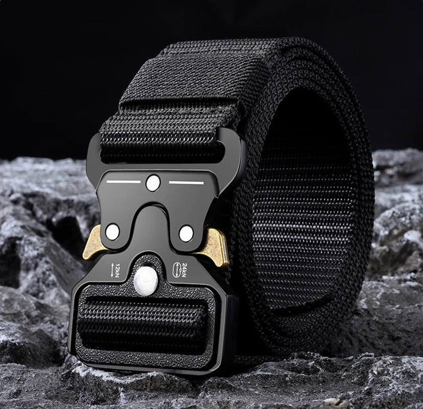 Men's Belt Outdoor Hunting Tactical Multi Function Belt Multi-Function Buckle High Quality Nylon Belt Nylon Male Strap