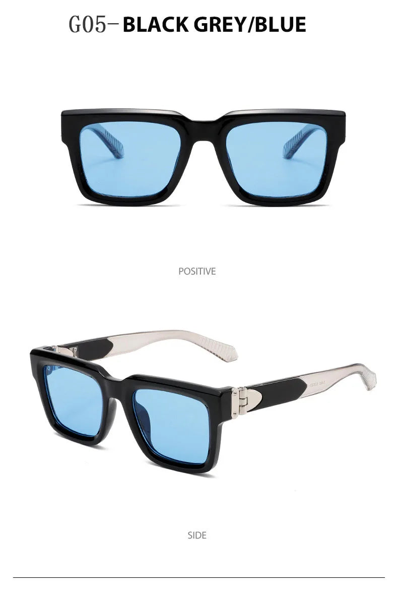 Millionaire Square Sunglass Men Vintage Luxury Sunglasses 2025 Trendy Fashion Glasses Gafas De Sol Hombre Lunette Soleil Femme