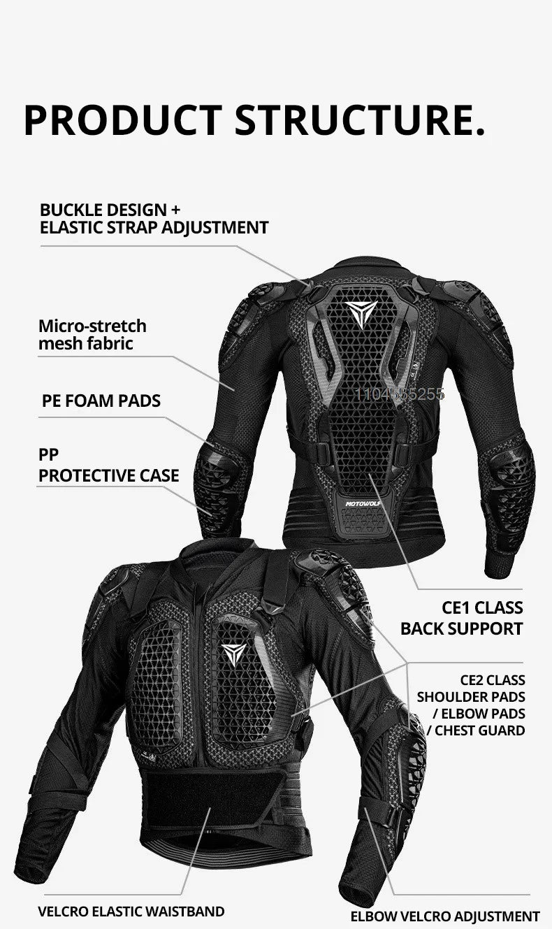 Motorcycle Body Armor CE Approved Women Men's Turtle Motorcycle Jacket Motocross Racing Jacket Motorcyclist Protection Gears