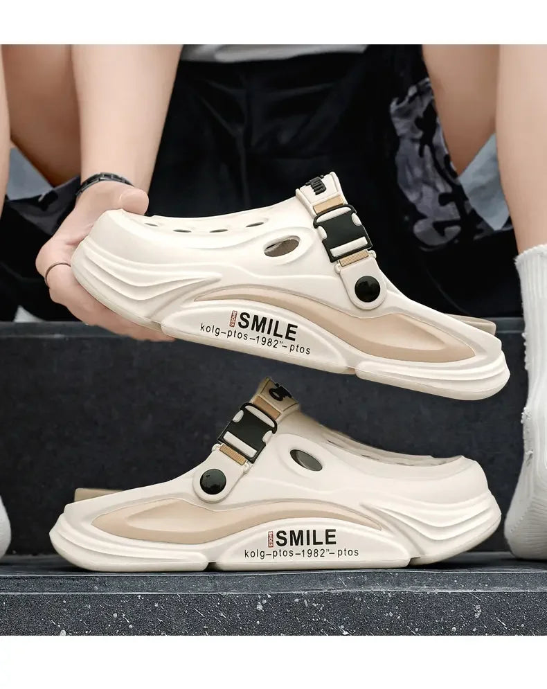 Male Sandals Casual Shoes Outdoor Beach Sandals Women Soft Clogs Garden Bottom Indoor Summer Flip Flops Men Massage Slippers