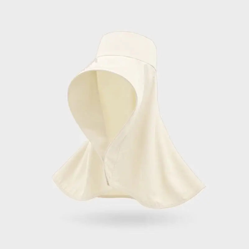 Summer Women Cap Outdoor Uv Anti Neck Protection Sun Visors Hat Fishing Hiking Big Brim Shawl Sunscreen Ponytail Cap Solid Color
